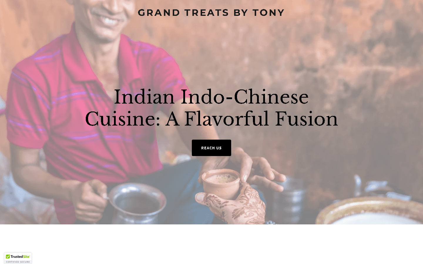 Grand Treats by Tony website — desktop view