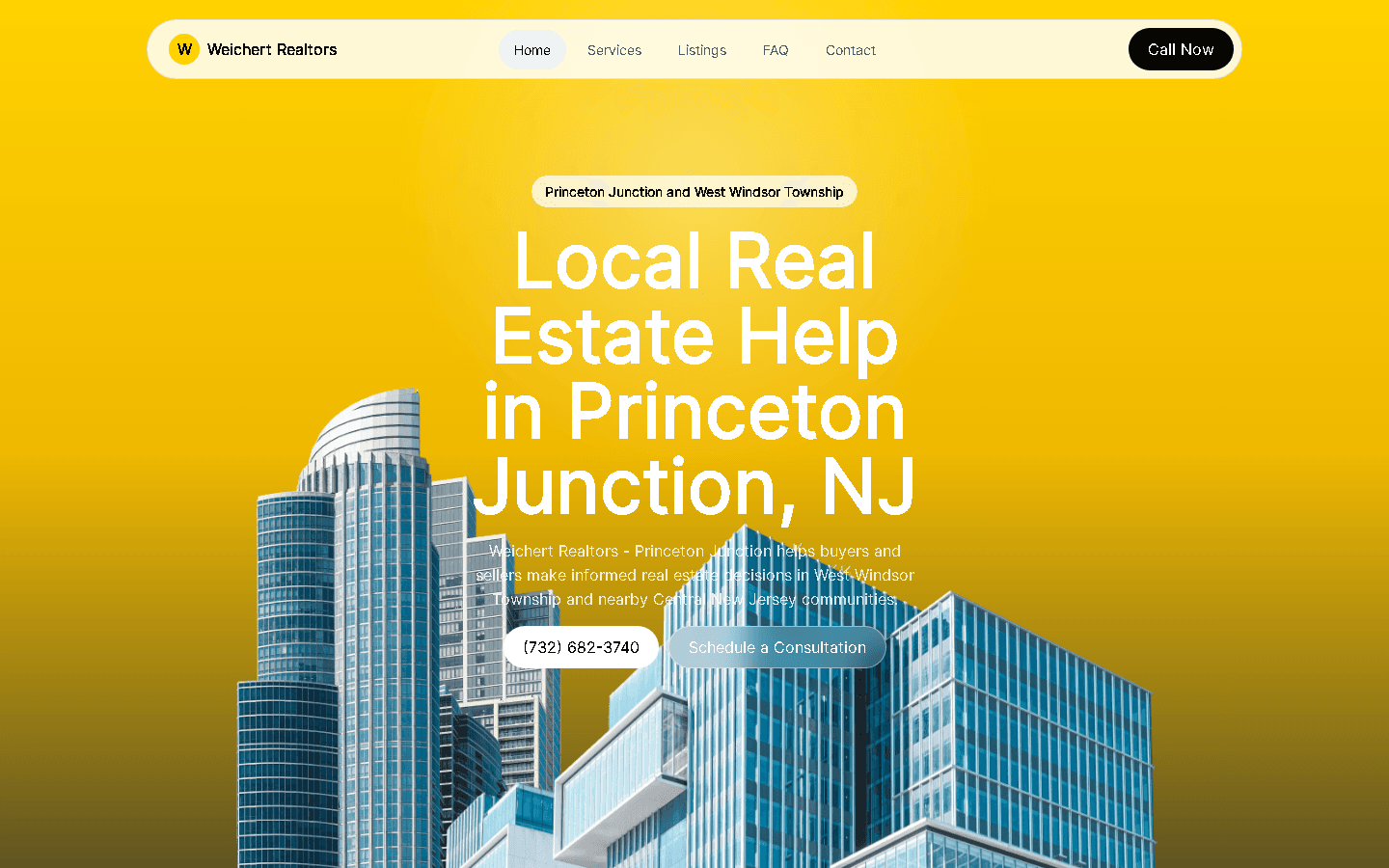 Weichert Princeton Pages website — desktop view